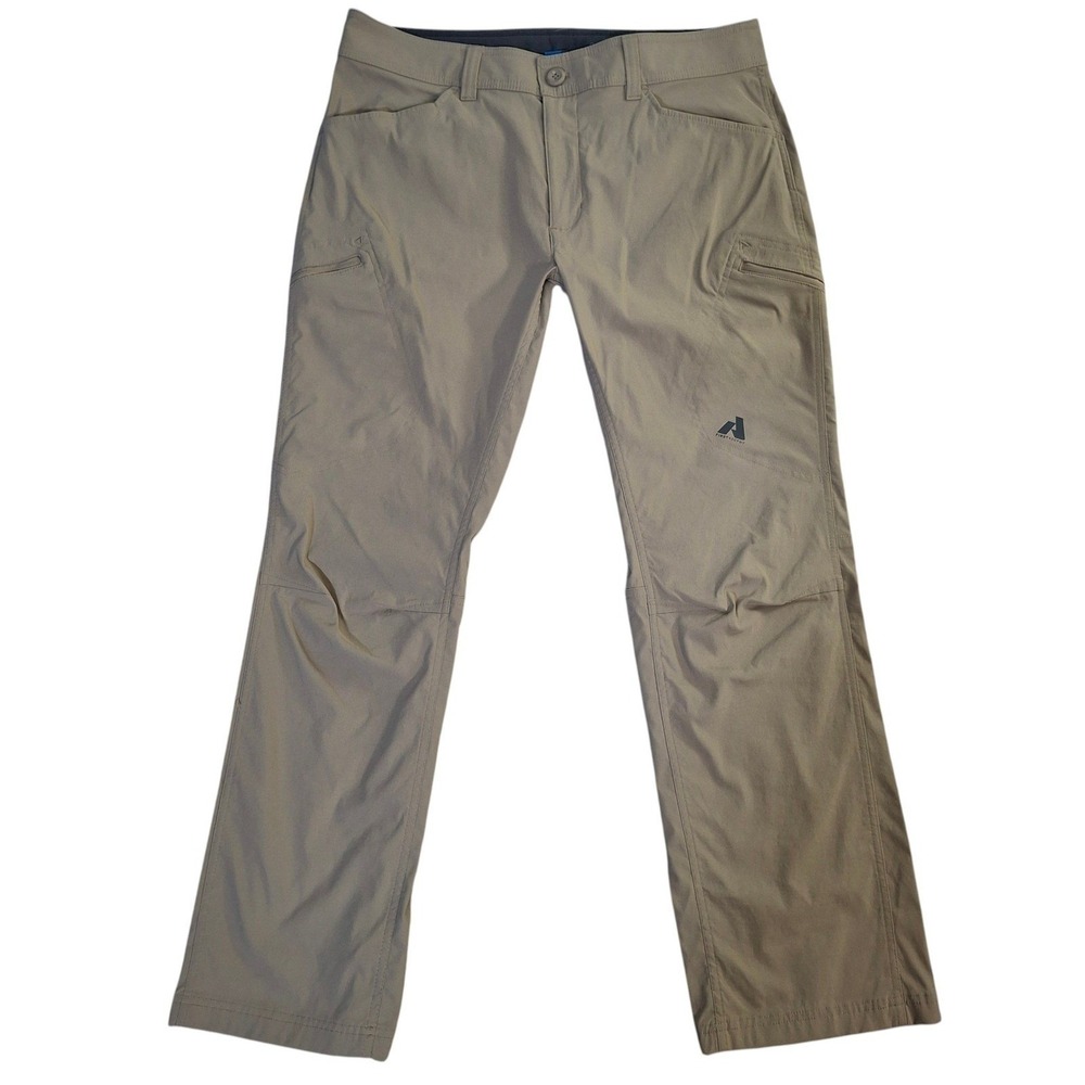 Eddie Bauer First Ascent Guide Pro Pants Mens 35x30* Tan Hiking Cargo Stretch
